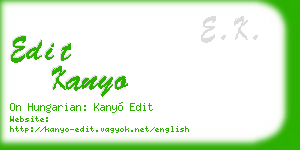 edit kanyo business card